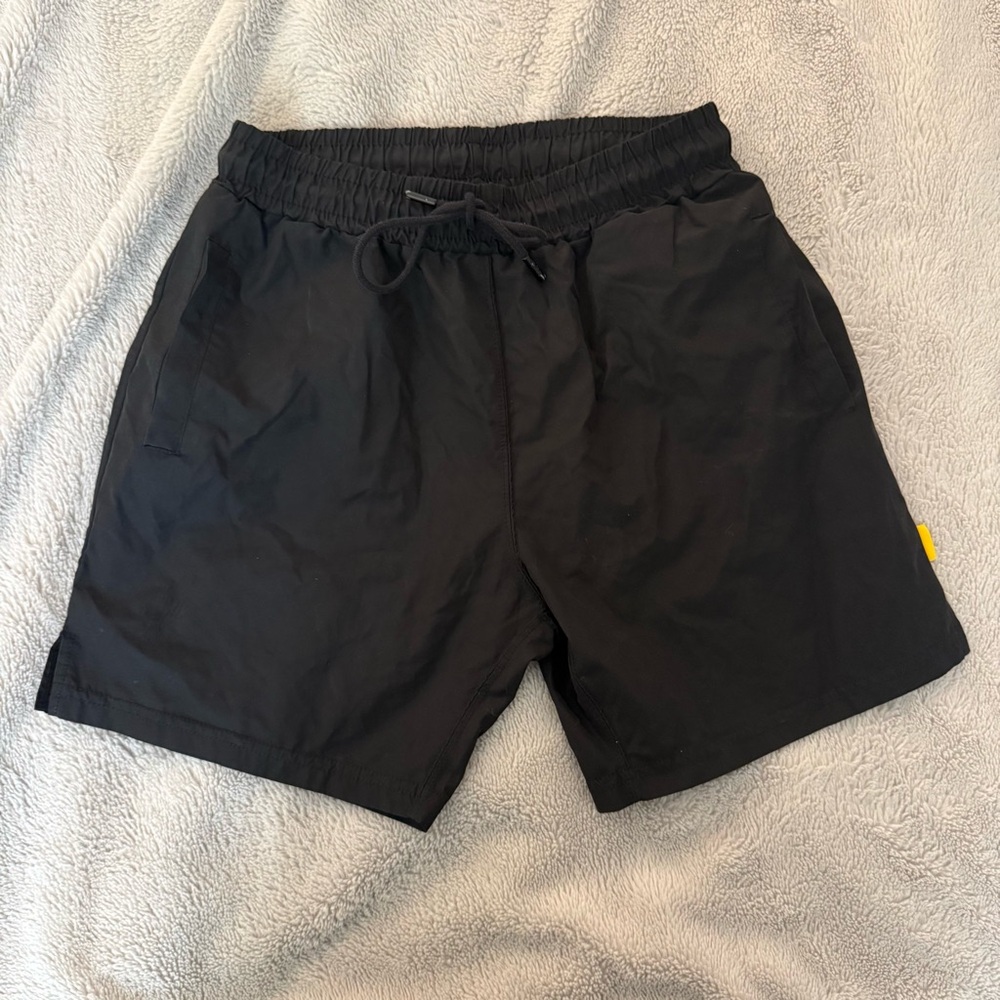 Men's Black Drawstring Performance Shorts